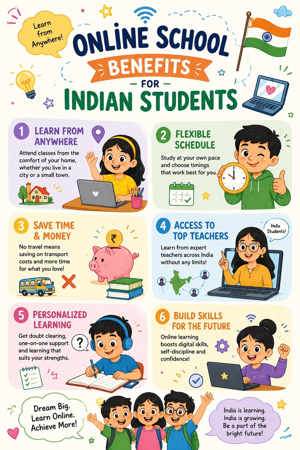 benefits of online school for indian students